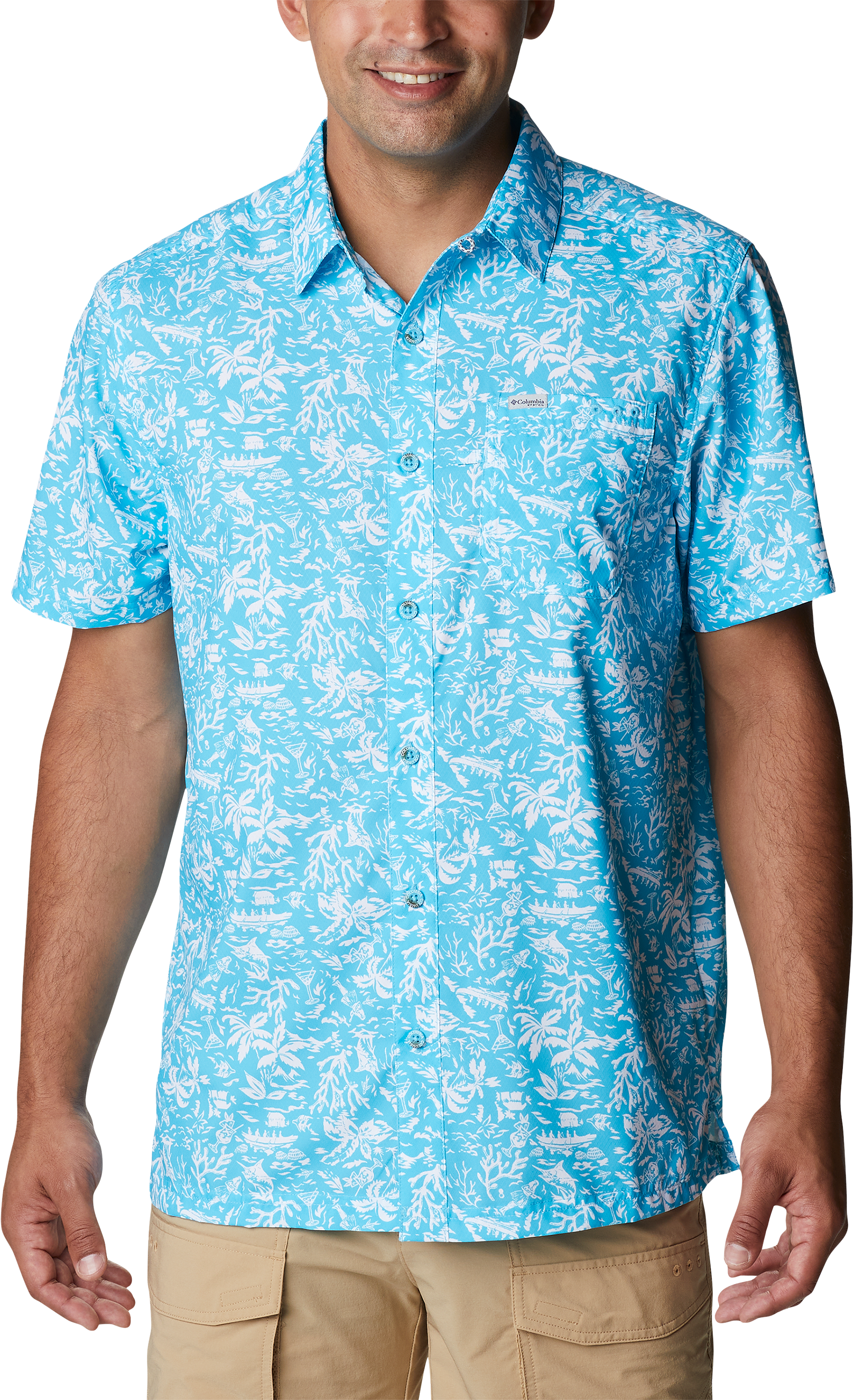 Columbia Super Slack Tide Short-Sleeve Camp Shirt for Men | Bass Pro Shops